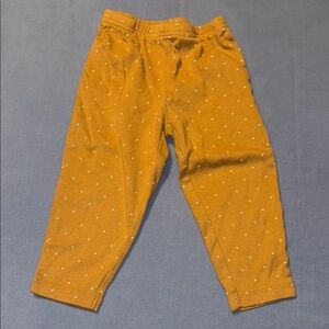 Kids Mustard Polka Dot Pants